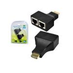 Adaptador Extensor Hdmi Duplo Rj45 30m Cat5/cat6 Ref Hc Ss-04