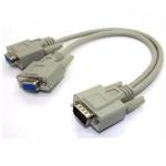 Cabo Adaptador Vga Macho P/ 2 Vga Fêmea - Xc-vga-m-2vga-f