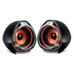 Caixa De Som 10w Rms - Km2502 Preta/laranja
