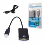 Cabo Adaptador Hdmi P/ Vga Fêmea C/ Saída De Áudio - Kp-5032