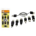 Cabo Usb Universal Retratil C/ 6 Plug + Matrix Usb