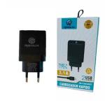 Carreg. Tomada Duplo Type-c + 2 Usb - Re-car-8027 Preto