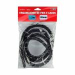 Organizador De Fios Espiral 20mmx1,5mm - 1,5m Preto