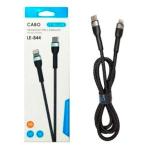 Cabo Cel/dados Type-c 3.0 P/ Iphone 1m - Le-844 Preto (trançado)