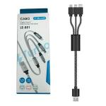 Cabo Cel/dados (3 Em 1)  Iphone,type-c E V8 Ref. Le-851