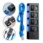 Hub Usb 3.0 - 4 Portas Chaveado C/ Led Indicador Ref. Mst-003