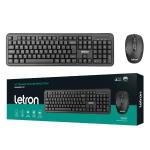 Kit Teclado E Mouse Office Tech Sem Fio Optico Membrana Preto Letron