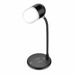 Luminaria De Mesa Led Lumi Com Caixa De Som E Carregador Por Indução Play Preto