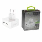 Fonte Carregador Tomada 2 Type-c 4.0a 65w Turbo Xc-ur45 Qualcomm Quick Charge 4.0