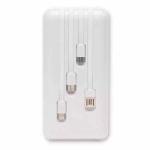 Power Bank 20.000mah (saídas Usb,type-c, Iphone,v8) Ref. Max-0537 Branco