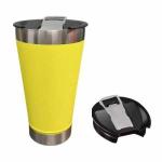 Copo De Aluminio 502ml C/ Abridor Amarelo Ref. Sm502