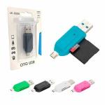 Leitor De Cartão Usb Macho C/ Adapt. V8 Macho (sd Micro Sd) Le-5555