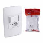 Conjunto Interruptor De Tomada Simples 10a 250v~ Tom 2p+t 20a 250v~