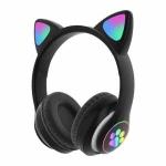 Fone C/ Mic. Bluetooth 5.0 Cat Gamer Rgb Ref. Stn-28 Preto
