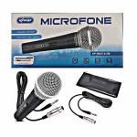 Microfone Profissional Com Fio 5 Metros + Bag + Suporte Xlr Cor Preto Kp-m0014