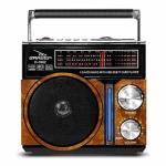 Caixa De Som Bluetooth D-1602 Retro, Vintage Radio Am/fm Marron