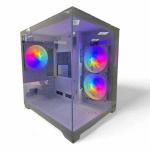 Gabinete Gamer Cube Svr-275w C/ 3 Cooler Rgb Lateral Vidro Branco