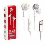 Fone De Ouvido Tipo C - Alta Definicao Auricular C/ Microfone - Branco
