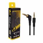 Cabo P2 Mobile - P2 + P2 Estereo Espiral 90 Graus 1.20m - Preto