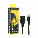 Cabo Micro Usb Mobile - Micro Usb + Usb A Femea - 17cm - Preto