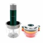Mini Processador De Alimentos Com Bateria Recarregavel Via Usb Verde