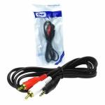 Cabo P2 Stereo P/ 2 Rca 3m Mod. Kp-pr201/3m (blister)