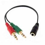 Adaptador P3 Fêmea P/ 2 P2 Macho Ref. Kp-hm041 (blister)