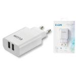 Carregador De Tomada 2 Usb 2.1a 10w