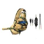 Fone Gamer C/ Mic. P3 Led - Kp-ga01 Camuflado Marrom