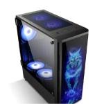 Gabinete Gamer Bg-026 Preto Lateral Vidro Usb 3.0 S/ Fonte Bluecase