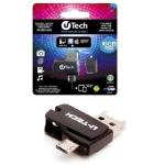 Pendrive U-tech Otg 3 Em 1 16gb (adapt. C/ Micro Usb)