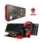 Combo Gamer (teclado+mouse+ Fone+mousepad) - Eg51 Evolut .