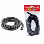 Organizador De Fios Espiral 20mmx1,5mm - 3m Preto