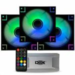 Cooler Gamer P/ Gab. Kit Rgb Mod. Dx-123d-pt  (3 Fans 120mm +fita)
