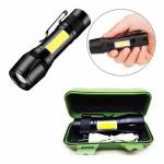 Mini Lanterna Tática Com Zoom Recarregável Cor Da Luz Brancomini Lanterna Tática Com Zoom Recarregável Cor Da Luz Branco