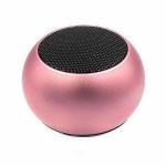 Mini Caixa De Som De 3w Com Bluetooth, Entrada Pra Cartão De Memória, Acompanha Alça E Cabo Micro Usb Cor Rosa